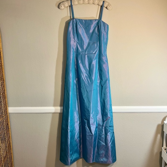Vintage Jessica McClintock for Gunne Sax Prom Dress Size 9 Made in USA Blue - Picture 1 of 8